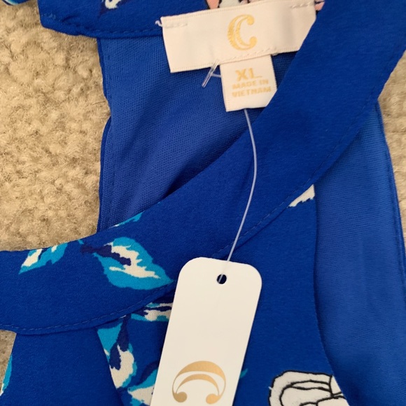 👗💙💐 Beautiful Blue Floral Print Dress 💐💙👗 - Picture 9 of 11